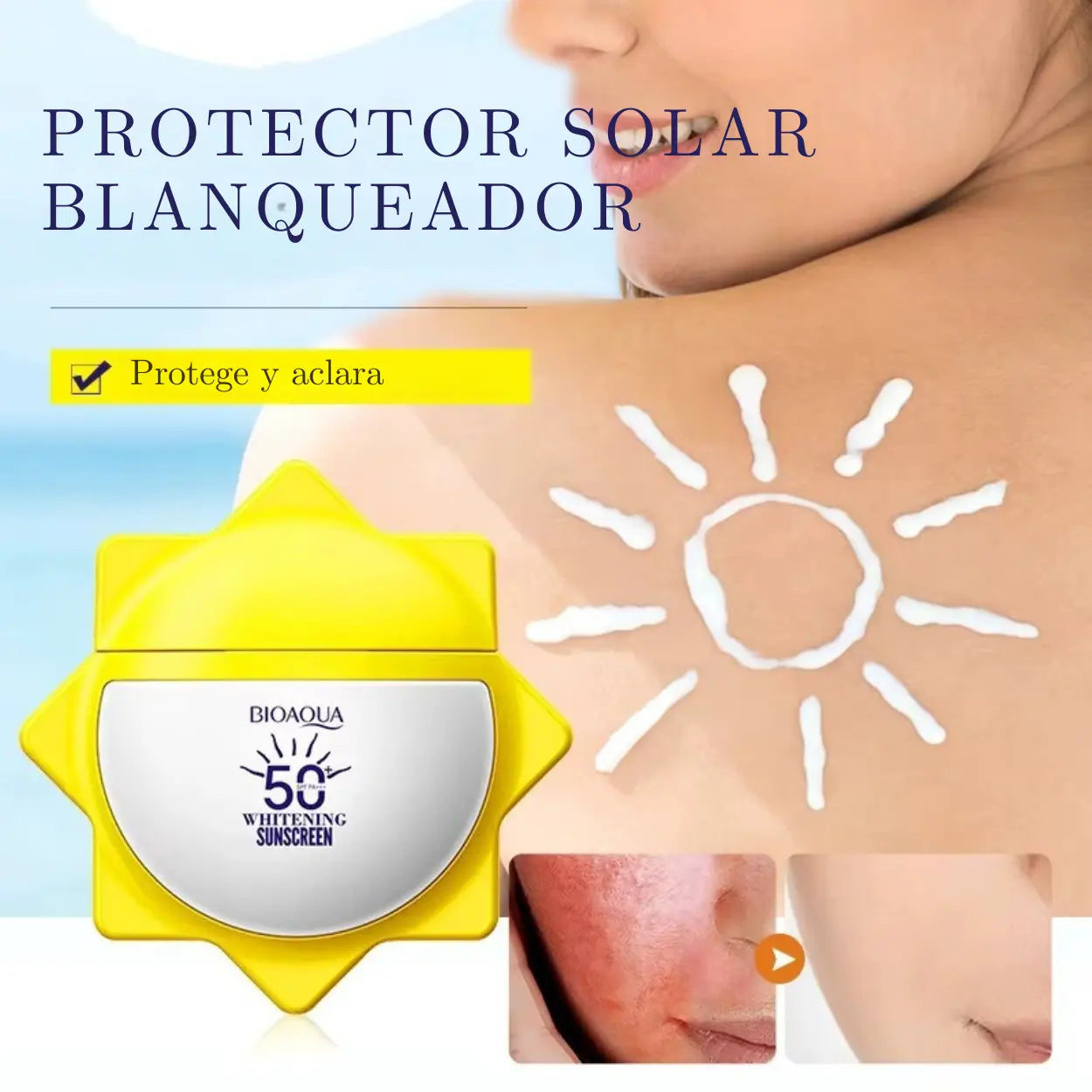 Combo Blanqueador BIOAQUA – Aclara, Hidrata y Protege tu Piel Día y Noche