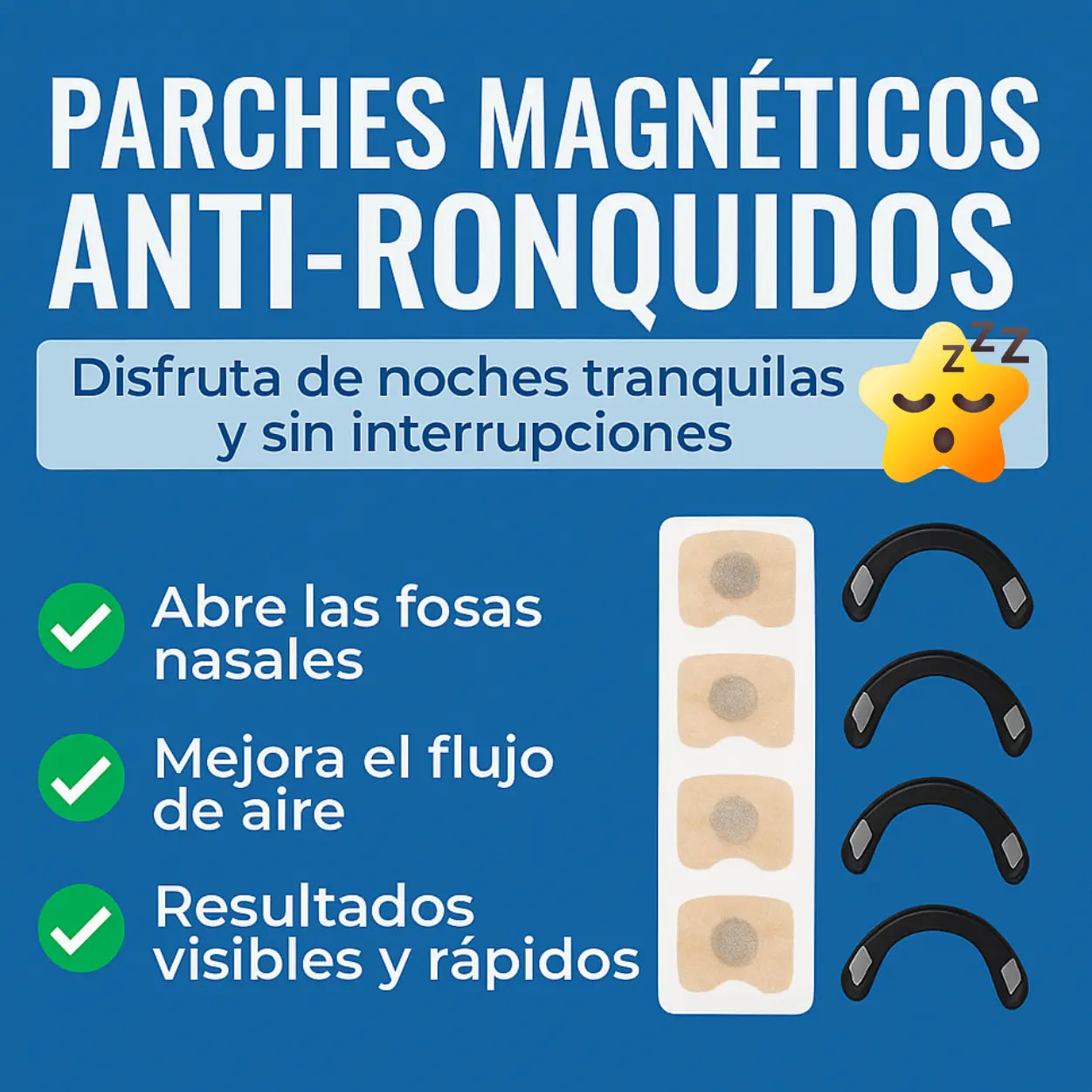 Kit Anti-Ronquidos Magnético + Adhesivos